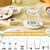BrightRow 6 Pcs Mahjong Cocktail Coasters 4 Inches Round Ceramic