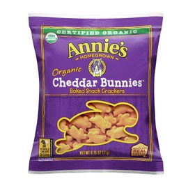 Annie Organic Cheddar Bunny Crackers - Pack of 20 - Organic Certified Snacks - Baked Snack Crackers - No Synthetic Colors or Preservatives