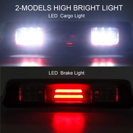 LED Third 3rd Brake light for 04-08 Ford F150 07-10 Ford Explorer 06-08 Lincoln Mark LT, Rear Cargo Lamp High Mount Stop light (Smoke)