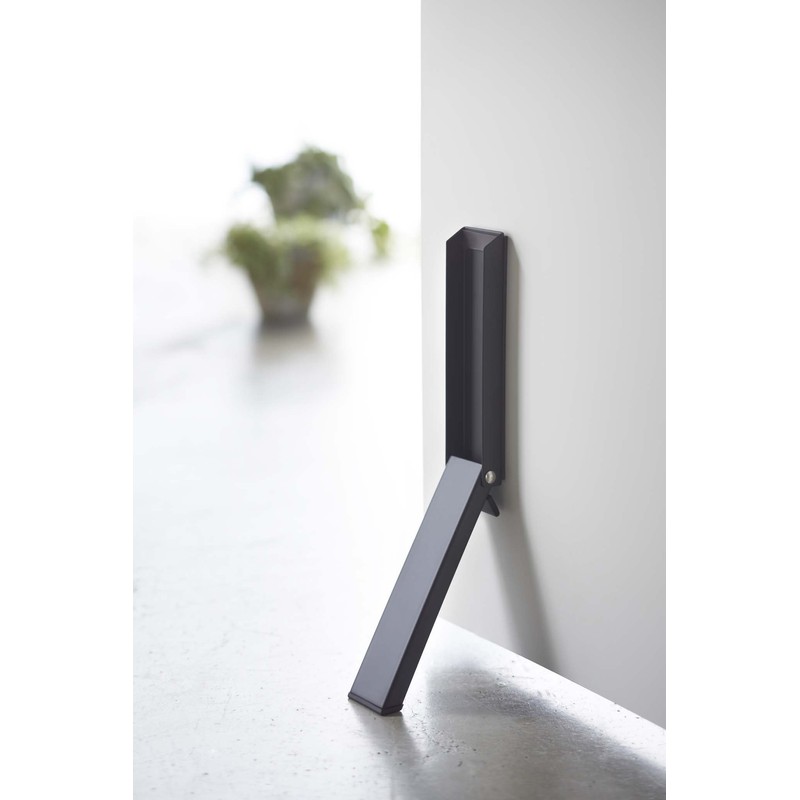Yamazaki Industries 2487 Magnetic Folding Door Stopper, Black, Approx. W