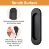 MOROBOR Self-Stick Oval Sliding Door Pulls, 2pcs Aluminum Alloy Flush
