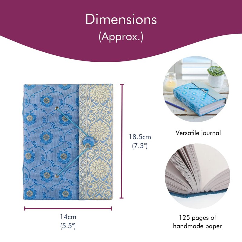 Sari Journal Notebook Large 135 x 180mm - Blue