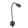 Black Durable Adjustable Bedside LED Light Lamp for Hotel Bedroom