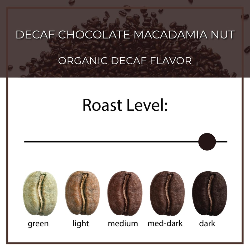 The Bean Organic Coffee Company Water Processed DECAF Chocolate Macadamia