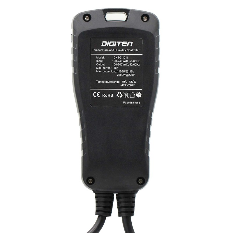 DIGITEN Temperature and Humidity Controller DHTC-1011 Temperature Humidity Controller Pre-wired
