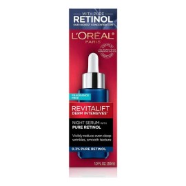 Loreal Paris Revitalift Suero Nocturno De Retinol 0.3  reduce visiblemente las arrugas y suaviza la textura                                           