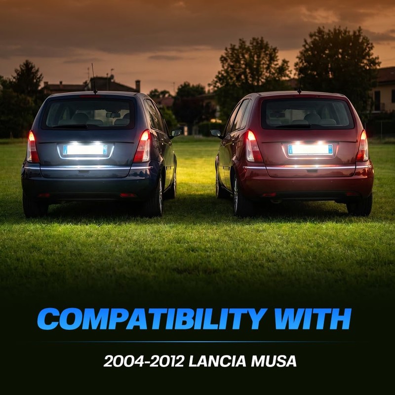 NSLUMO Luci targa LED per Lancia Musa 2004-2012, accessori luce