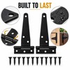 4-Inch T-Hinges for Shed Doors & Gates – Heavy-Duty Black