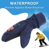 XIAOHAWANG Children's Mittens Waterproof Ski Gloves Winter Gloves with Dinosaur