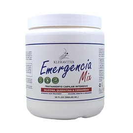 Kleravitex Emergencia Mix Intensive Mask with Silicone, Keratin, and Ceramides for Deep and Restorative Repair, Revitalize and Strengthen Damaged Hair, Providing Shine and Softness (36 OZ)
