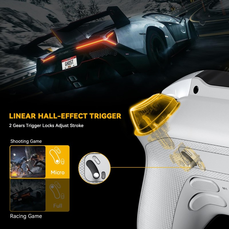 MANBA ManbaOne Interactive Screen Wireless Gaming Controller for PC/Switch/iOS/Android,Hall Effect