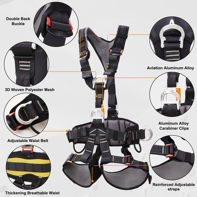 SOB Half Body Seat Belt Adjustable Chest and Shoulder Straps