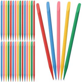 30 Pcs Colorful Wooden Stylus for Scratch Art, 5 Colors Colored Craft Sticks Heavy Duty Stylus for DIY Creative Draw Christmas Thanksgiving Scratch Art Activity Craft Projects, 4.7 Inch