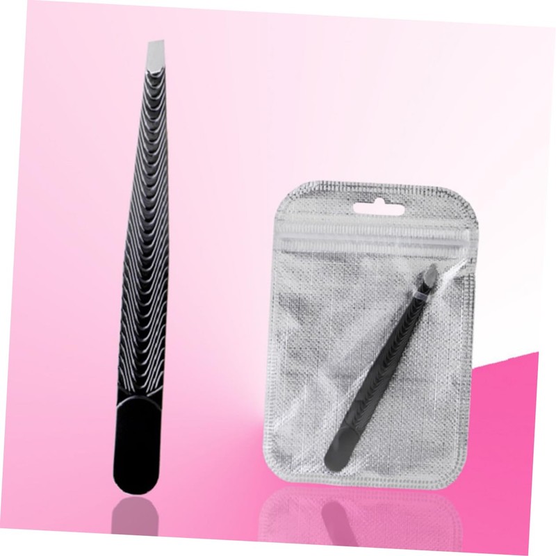 WOONEKY Ergonomic Design Eyebrow Clip Tweezers 5pcs Stainless Steel Eyebrow