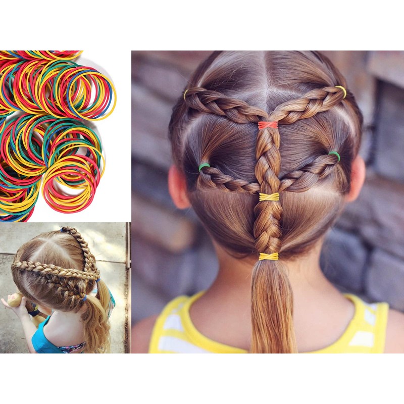 Rubber Bands, 600 Pieces, Rubber Rings, Colour 38 x 1.4