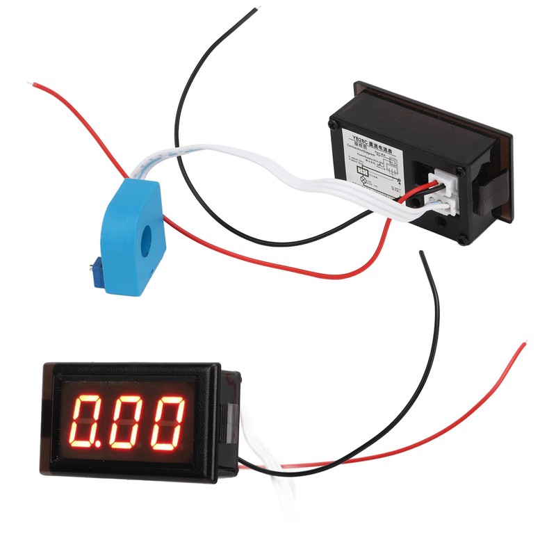 DC Ammeter with Hall Sensor LED Digital Display 50A High