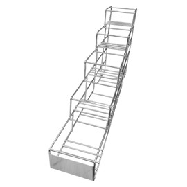 Rattleware 5 Slot Stainless Steel Syrup Bottle Rack Heavy-Duty Organizer for Coffee Bars Baristas Kitchen Storage Shelf Dispenser Holder Countertop Rack for Syrup Bottles Condiments