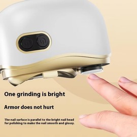 2-in-1 Electric Nail Clipper – Rechargeable Automatic Nail Trimmer, Quiet & Safe for Babies, Kids & Adults, Portable Nail Care Tool (Orange)