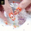 ❗Limited❗Orange Flower Handmade Nail Tips - Long Round / ❗한정❗오렌지플라워