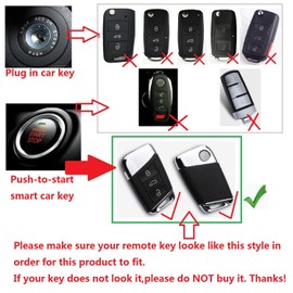 M.JVisun Soft Carbon Fiber Finish Car Key Fob Cover for Volkswagen Arteon Atlas Golf Alltrack Jetta Passat Taos SEL for Tiguan for Skoda Kodiaq Superb A7 Electroplated TPU Case with Keychain - Silver