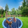 YUDANSI Splash Pads for Dogs, Foldable Dog Sprinkler Pad Outside,
