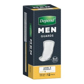 Depend Guards for Men (Level 2) X 12 (Limit 12 per order)