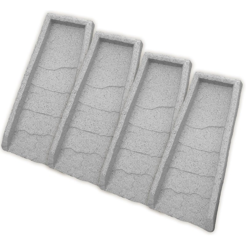 24" Decorative Downspout Rain Splash Block with Natural Stone Texture,