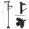 Retractable Collapsible Anti slip Double T handle Walking Stick with