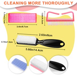 8 PCS Nail Brush for Cleaning Fingernails, Handle Grip Nail Scrubber Brush, Cleaner Brushes Manicure Tools Scrub Brushes Kit, Toenail Brush To Clean Under Nails Pedicure Foot Small Brush Women Men