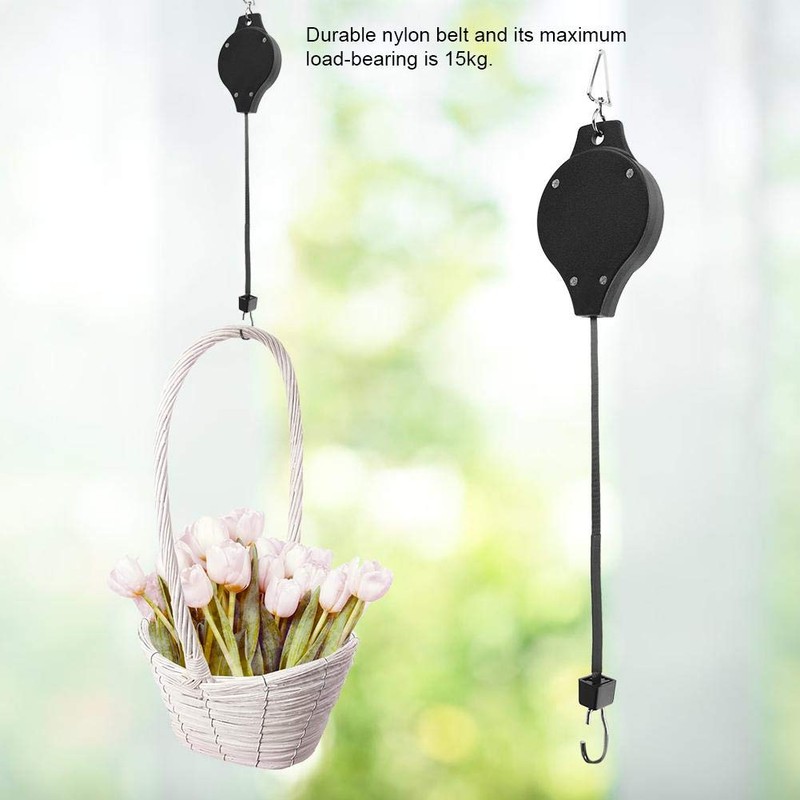 Pack of 2 Plant Pulley Adjustable Plant Hanger Telescopic Retractable