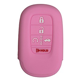 Key Fob Cover for Pilot CRV: 5 Buttons Silicone Remote Case Protector Fit for Honda Civic Hybrid Odyssey Passport 2016 2017 2018 2019 2020 2021 2022 2023 2024 72147TBAA11 KR5V2X ACJ932HK1310A (Pink)
