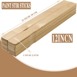20 Pack Paint Stir Sticks, HOOMBOOM 12 Inch Wooden Paint Crafts Sticks for Paint Mixing, Paint Stirrers, Chemical Stirring, Garden and Library Markers