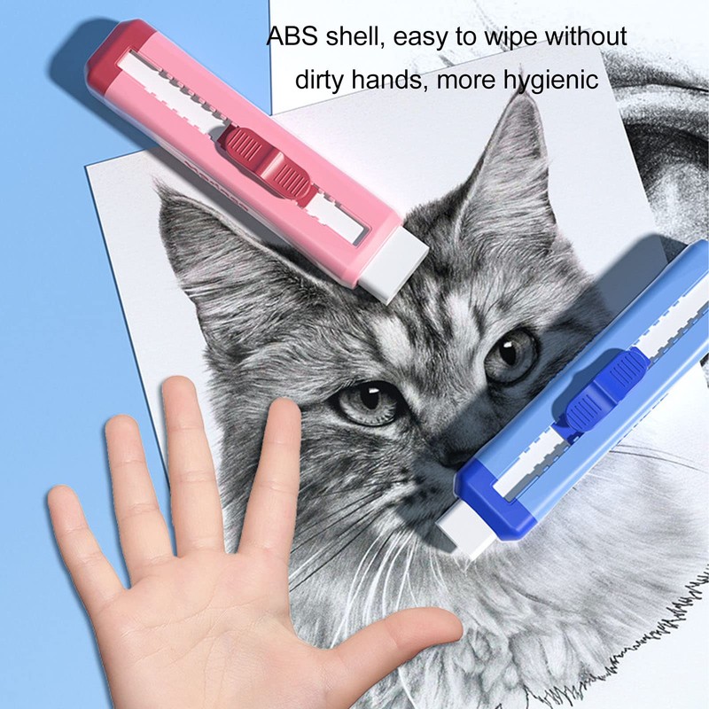 Push Pull Eraser Pencil Erasers Students Writing Tool Double Ended