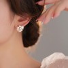 Pearl Stud Earrings for Women,Large Pearl Cluster Earrings,Cute Big Beaded