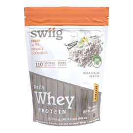 swiig Premium Daily Whey Matrix, Vanilla 2.2lb – 20g Protein per Serving with Amino Acids for Muscle Recovery – Gluten-Free, Non-GMO, No Fillers, No Artificial Flavors