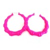 Large Bamboo Color Hoop Earrings 3.5 Inch Hot Pink Bamboo