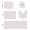 Effiliv Bathroom Rugs Set 5 Piece Memory Foam Mats +