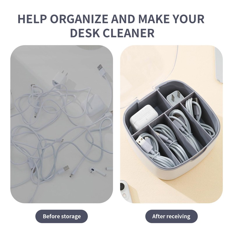 Cable Storage Box, Cable Box Organiser, Charging Cable Organiser Box