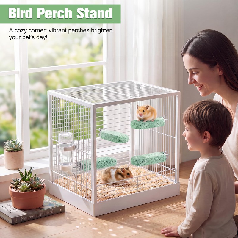 4 Pcs Bird Beak Grinding Stone, Resin Bird Perch Stand,