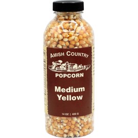 Amish Country Popcorn | 14 oz Bottle | Medium Yellow Popcorn Kernels | Old Fashioned, Non-GMO and Gluten Free (14 oz Bottle)