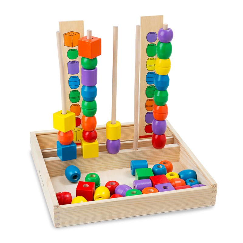 Melissa & Doug Bead Sequencing Set with 46 Wooden Beads