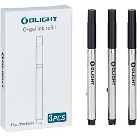 OLIGHT O-Refill Ballpoint Pen Refills, Pack of 3, Fine Point 0.7mm Ink for O'pen Glow/Pro/Mini Series