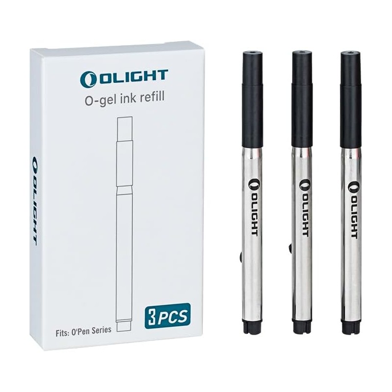 OLIGHT O-Refill Ballpoint Pen Refills, Pack of 3, Fine Point