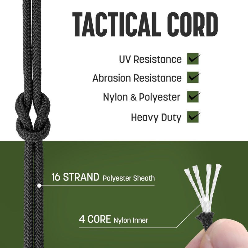 Manco Element 2.4mm Paracord 275lb 30m Rope Cord - 4