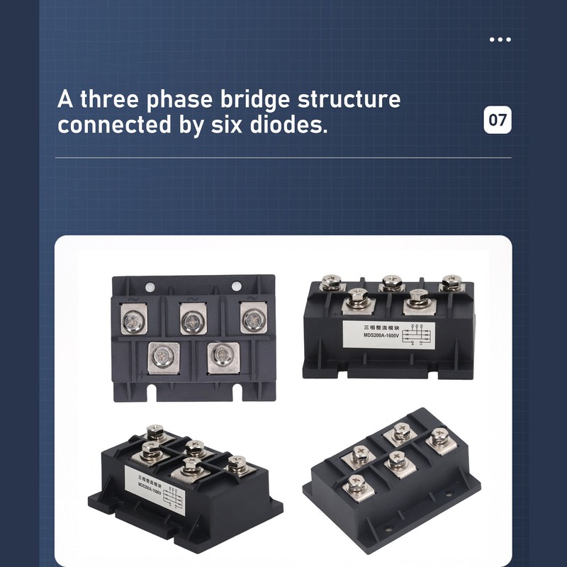 Bridge Rectifier 1600V 200A 3 Phase 5 Terminal Diode Bridge