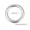 sourcing map 316 Stainless Steel Round Ring Welded O-Rings 40mm(1.57")