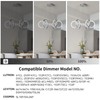 FDPBY Modern LED Chandelier Dimmable Round Pendant Light Fixtures 6