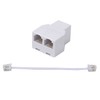 LanSenSu Phone Line Splitter,Telephone Splitter,with RJ11 6P4C Plugs,Suitable for Telephone,Fax