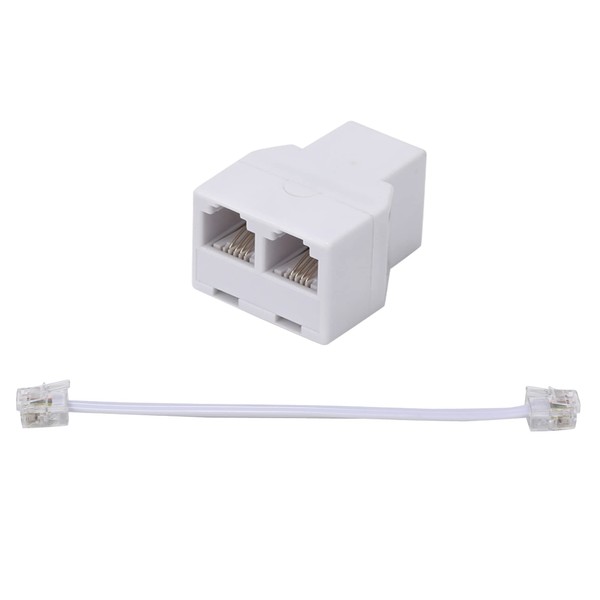 LanSenSu Phone Line Splitter,Telephone Splitter,with RJ11 6P4C Plugs,Suitable for Telephone,Fax