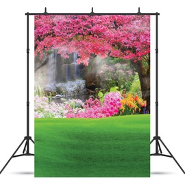 SJOLOON 5X7FT Spring Backdrop Easter Photography Backdrop Flower Backdrops Photo Background Studio Prop JLT4103